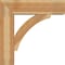 Ekena Millwork Thorton Block Rough Sawn Bracket w/ Offset Brace, Western Red Cedar, 8"W x 28"D x 28"H BKT0806X28X28THR05RWR - alternate 3
